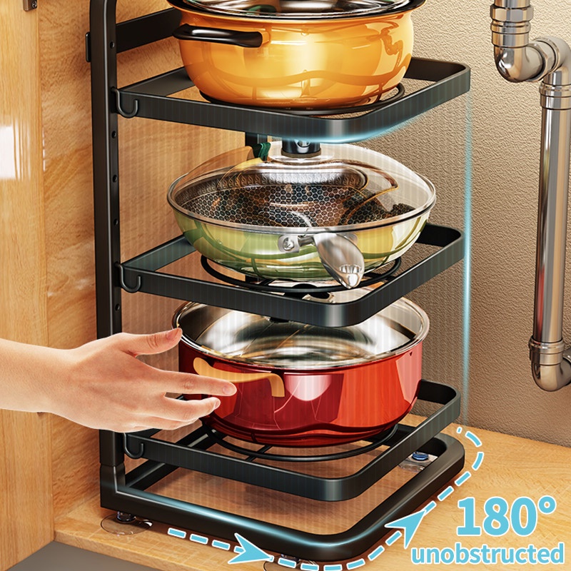 Adjustable Rack Sink Rack Letak Barang Dapur Pot Rack Adjustable Under ...