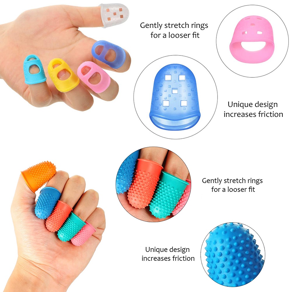 5/10pcs Rubber Finger Sleeve Sewing Rubber Sleeve Silicone Finger