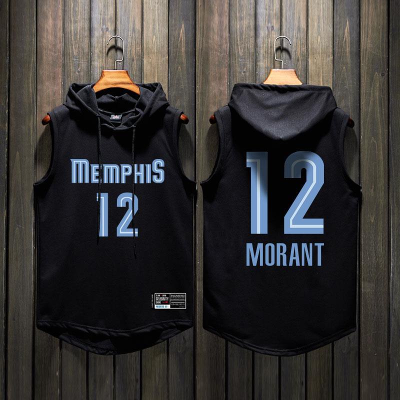 Tank Top Men's Basketball Sports Sleeveless TShirt Grizzly Morant NO