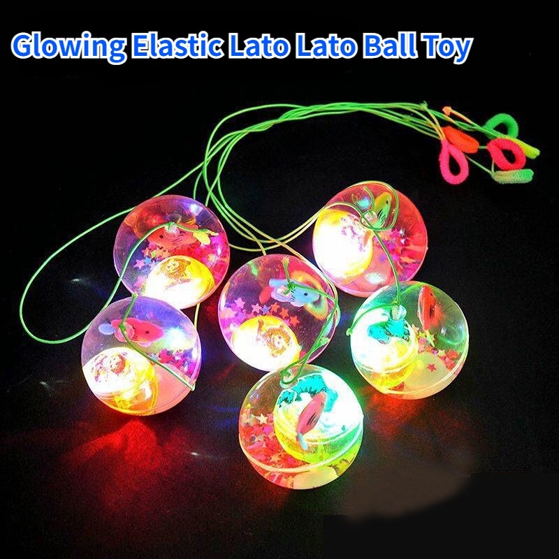 Fidget LED Bounce Ball Toy Glittering Toy Ball Game Lato Lato Toys Old ...