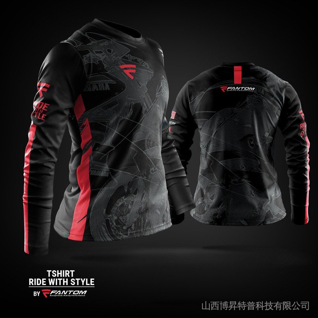 Ride tshirt long sleeve microfiber Mat Moto ride jersey brand Fantom ...