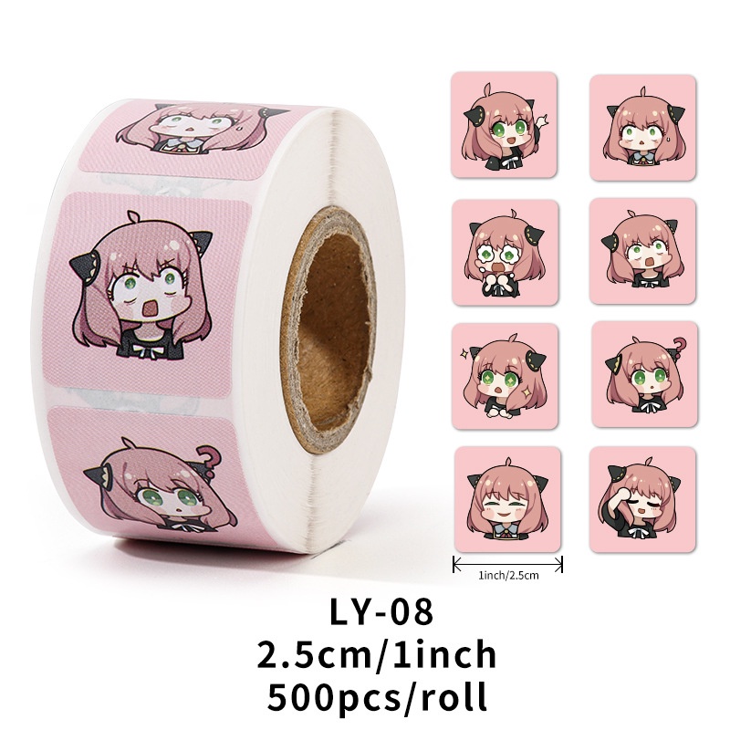 Kawaii cartoon stickers Ania Kulomi Pacha dog anime stickers cute seal ...