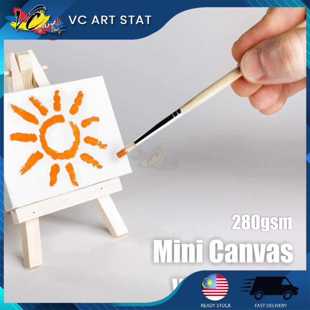 Craft.E Mini Canvas + Stand 280gsm Artist Grade Gesso Primed Ready Made