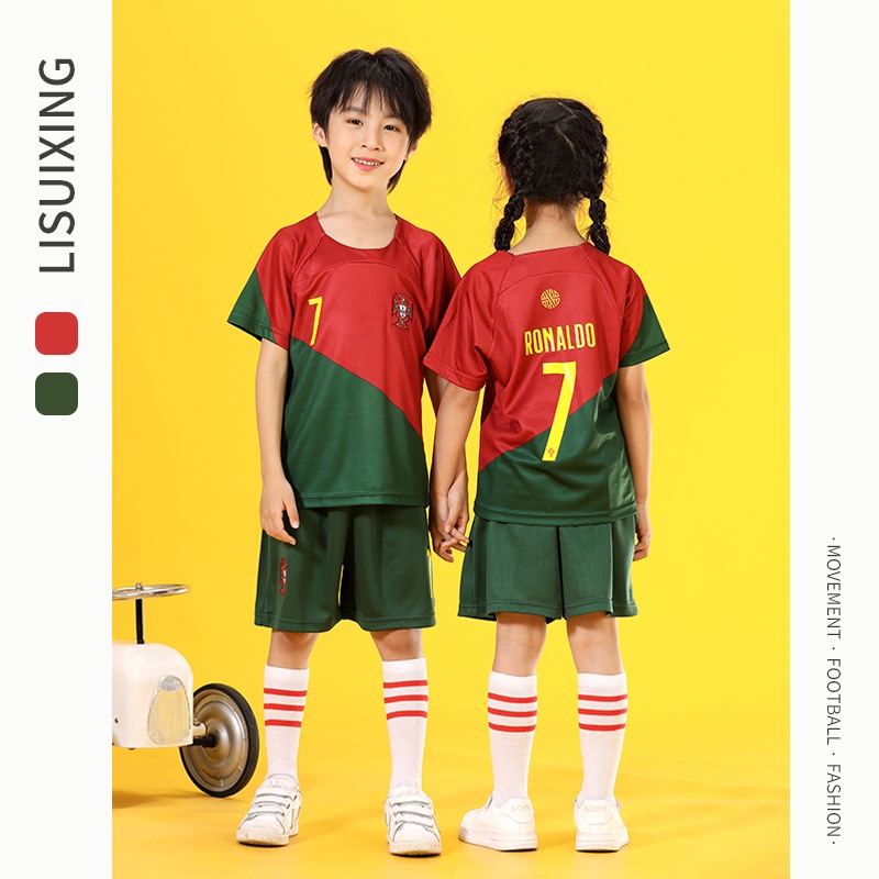 2023 Portuguesa No.7 Ronaldo Jersey Kids Football/soccer Clothes