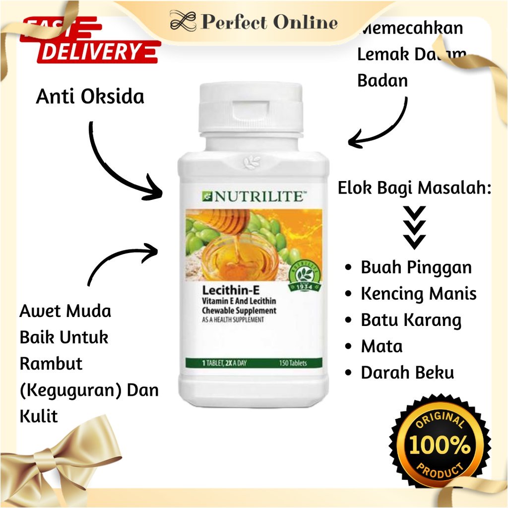 Ready Stock Amway Nutrilite Lecithin E Trial Pack 30biji Shopee