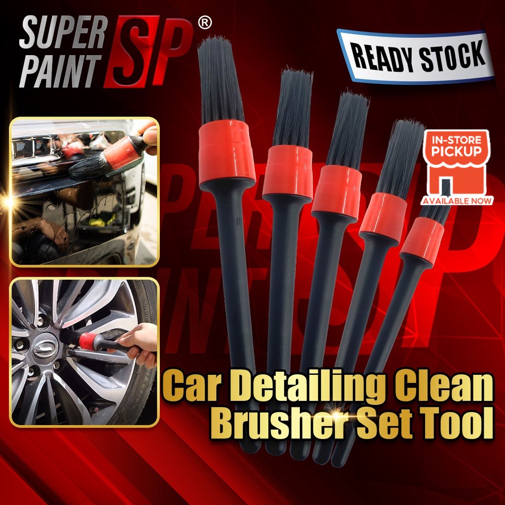 Car Detailing Brush 【 Car Wash Brush 】 5Pcs Set DIY Cuci Kereta Soft
