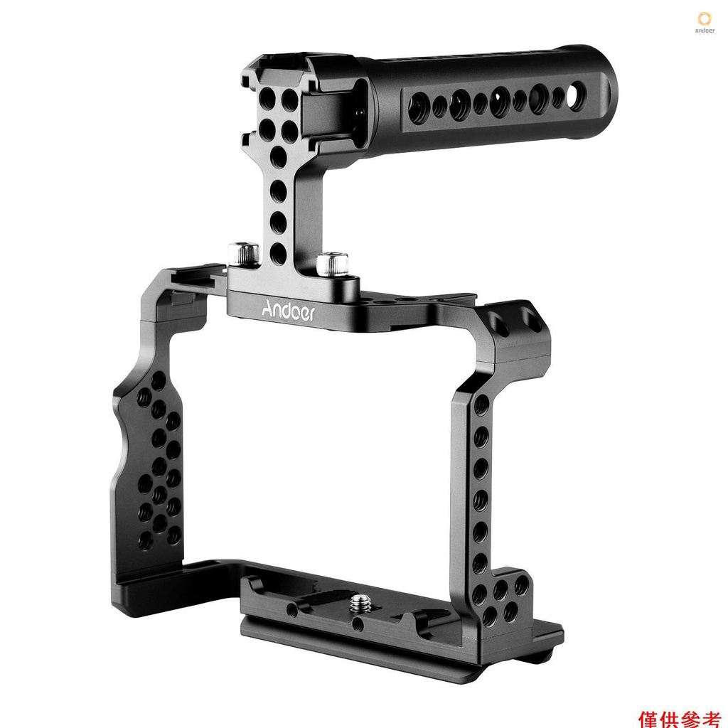 Andoer Aluminum Alloy Camera Cage Kit with Video Rig Top Handle Grip ...