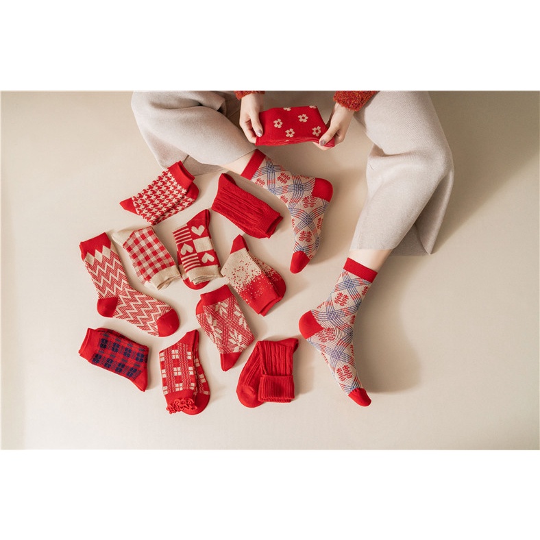 MALAYSIA READY STOCK!1 Pair Korean Style Women Classic RED Colors ...