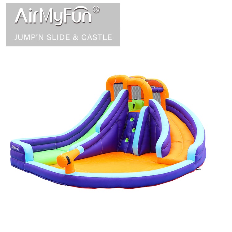 Airmyfun Double Slide Inflatable Pool Slides For Inground Pools Water
