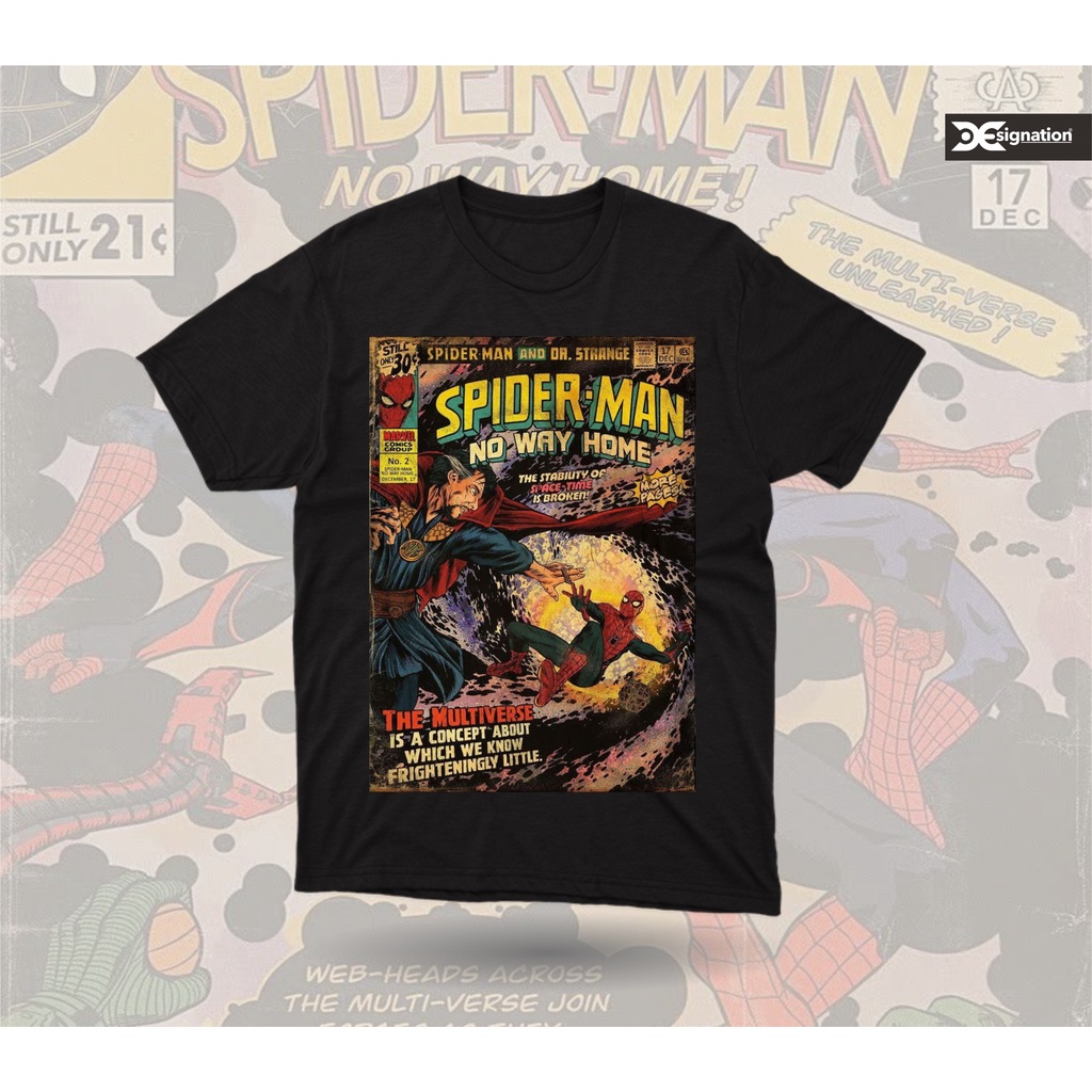 HITAM Kaos MARVEL SPIDERMAN No Way Home COMICS/Tshirt MARVEL Cotton ...