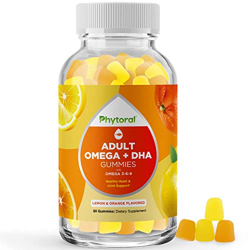 DHA Omega 3 Gummies for Adults Delicious Vegetarian Omega 3 Supplement and Natural Gummy Vitamin