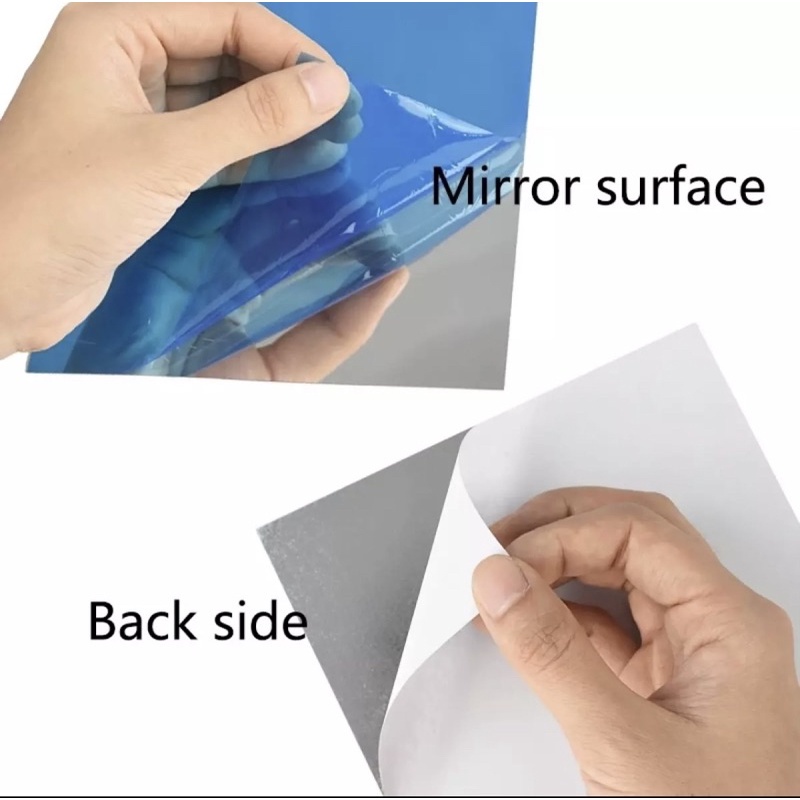 Mirror Stickers Self-Adhesive Cuttable Wall Mirror Sticker Waterproof ...