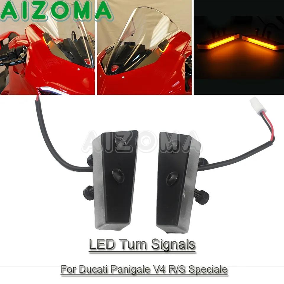 Motorcycle Fork Turn Signals Motorcycle Carbon LED Dirt Bikes Turn ...