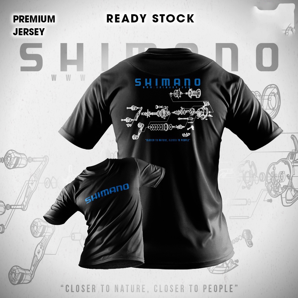 Ready Stock] Baju Pancing Shimano reel gewang mancing anglers T Shirt  unisex