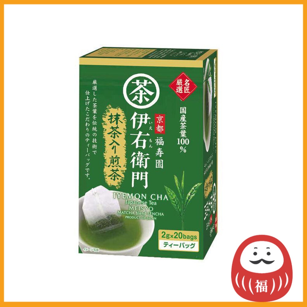 Ujinotsuyu Seicha Iyemon Meisyo Matcha blend Sencha Tea bags 20 bags