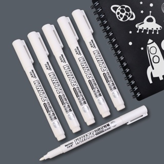 White Marker Pen Alcohol Paint Oily Waterproof Tire Painting Graffiti Pens  Permanent Gel Pen for Fabric Wood Leather Marker