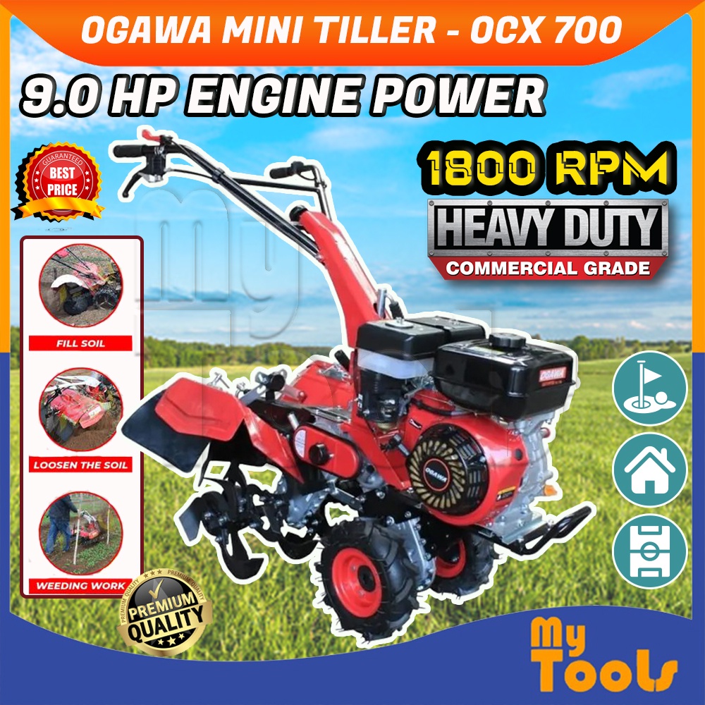 Mytools OGAWA OCX-700 9HP Heavy Duty Engine Power Mini Tilling Machine ...