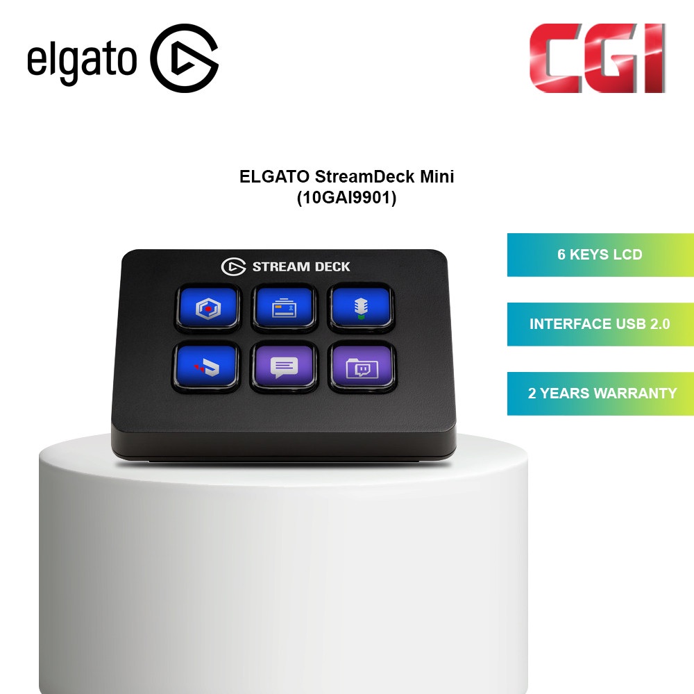 Elgato Stream Deck Mini 6 Customizable LCD Keys- 10GAI9901 | Shopee ...