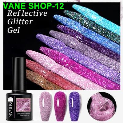 UR SUGAR 7.5ml Reflective Glitter Gel Polish Soak Off UV LED Varnish Nail  Art