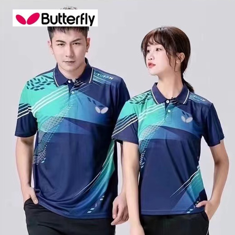 Butterfly 2023 New Table Tennis Apparel Men's and Women's ShortSleeve