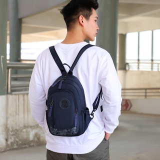 LUUFAN Men's Genuine Leather Sling Bag Chest Shoulder Backpack Crossbody  Bag for Casual Sport Hiking Travel