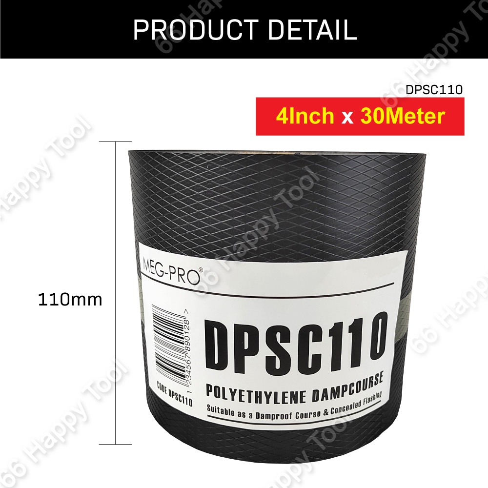 (4 quot 6 quot 9 quot ) 30M MEG PRO Polyethylene Dampcourse DPSC DAMP PROOF COURSE