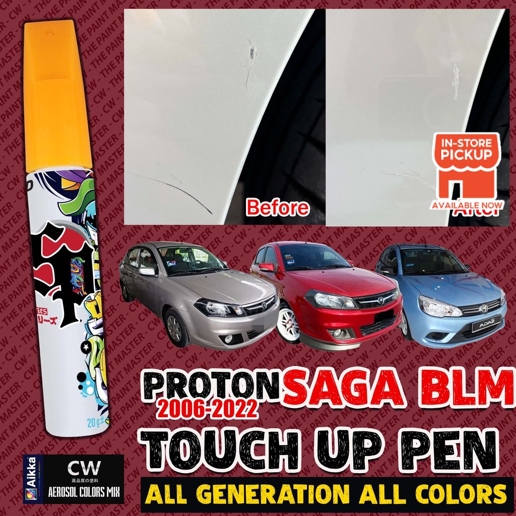 Touch Up Pen [ PROTON SAGA BLM Original 20062022 ] Brush 2n1 Repair