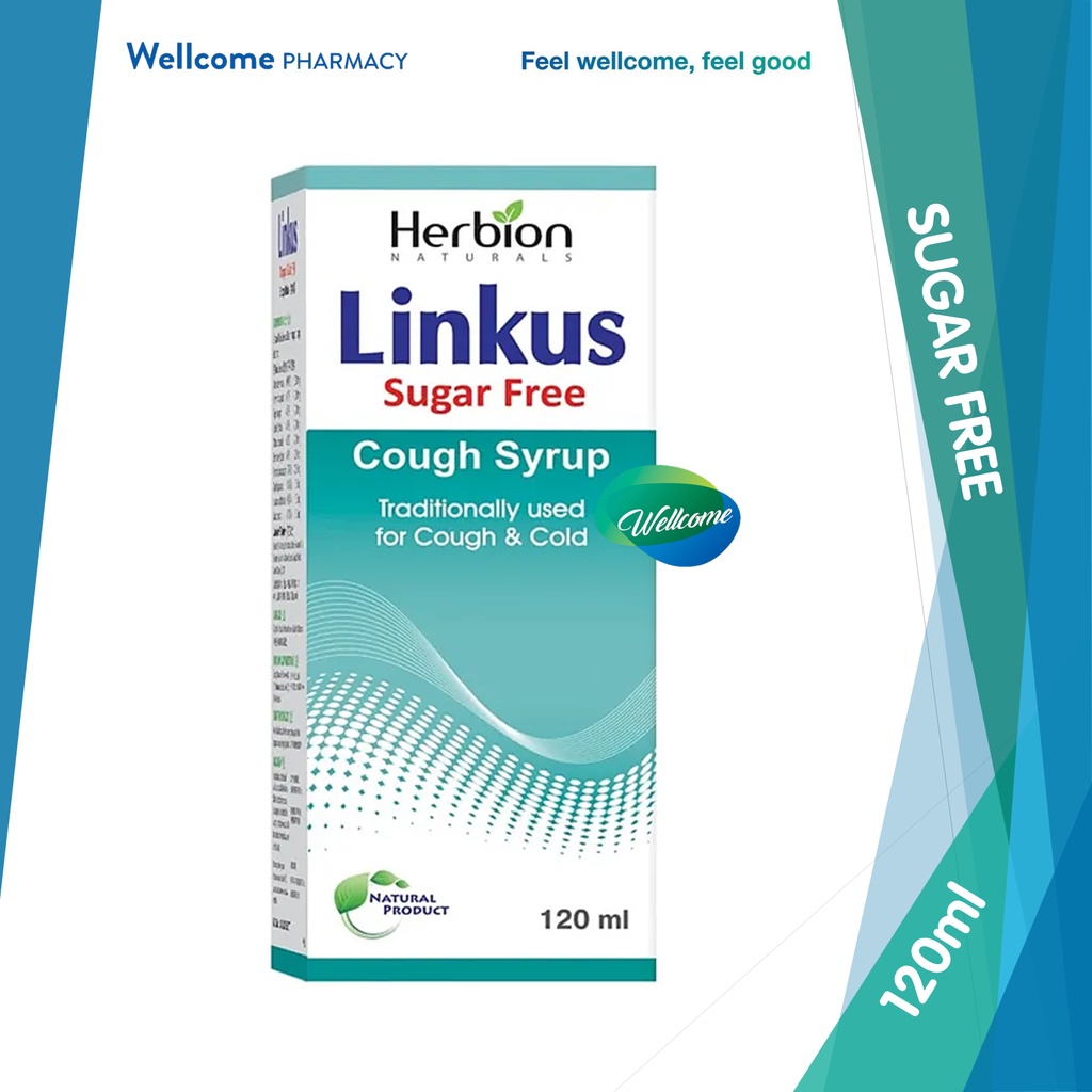 Herbion Linkus Cough Syrup (Sugar Free) for Cough & Cold 120ml