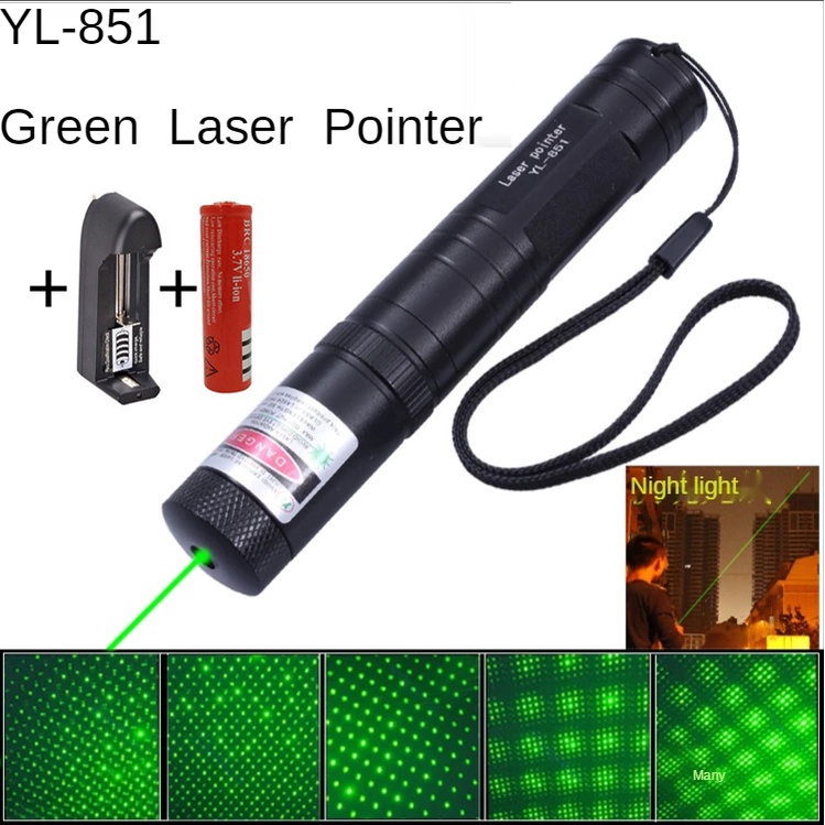 JD-851 Green Light Gypsophila High Power Laser Flashlight Guide ...