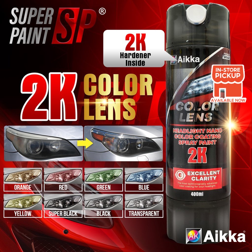 AIKKA Headlamp Color Lens Clear Lampu 400ml 2K Aerosol Tin Spray
