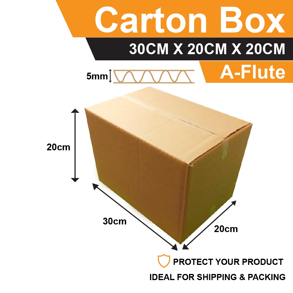 AFlute5MM Packaging Box Carton Box Courier Box Kotak Karton Packing