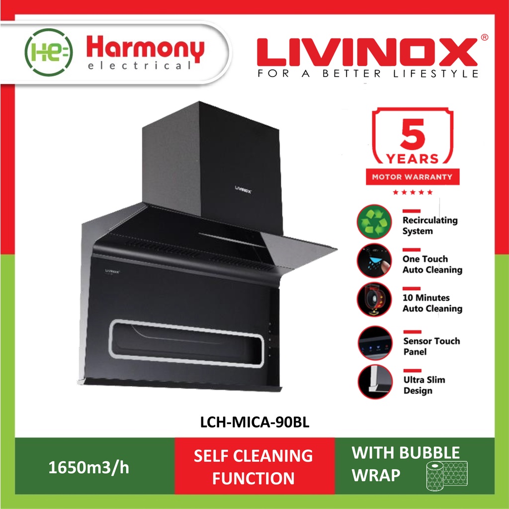 LIVINOX LCHMICA90BL (1650m³/h) / LCHROSE90BL (1850m³/h ) L Shape