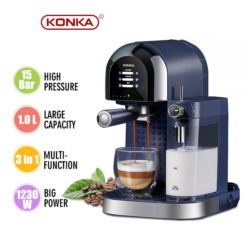 KONKA Fully Automatic Espresso Coffee Maker 15 Bar Italian Espresso