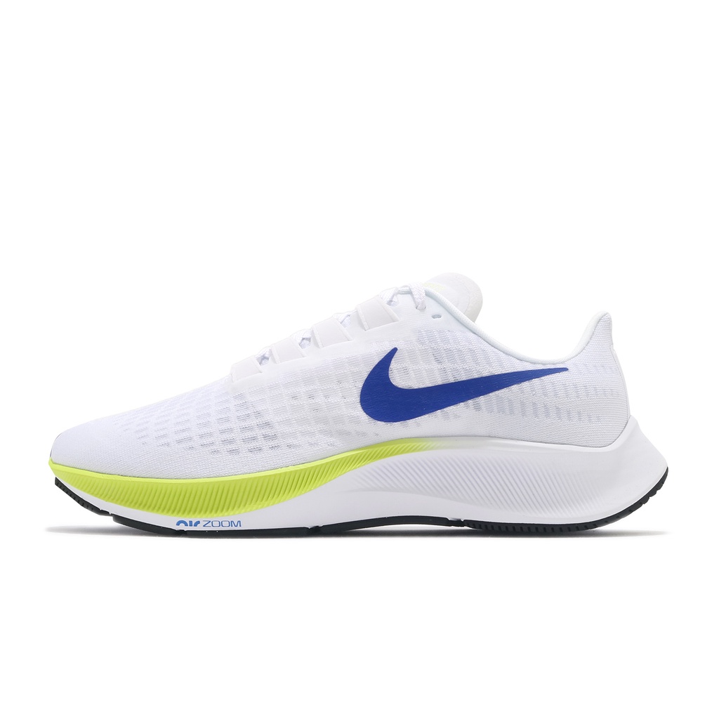 Nike Jogging Shoes Air Zoom Pegasus 37 White Blue Fluorescent Green Men ...