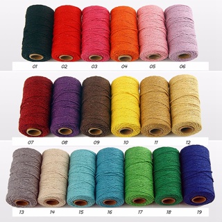 2mm Cotton Hilo Macrame Cord Rope Cotton Crafts Wedding Jewelry Making  Ribbon DIY Sewing String Cuerda