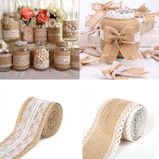 1roll Natural Vintage Jute Ribbon,Bow Crafts Sewing DIY Wedding Jute,Burlap  Fabric Gift Wrapping,Party Home Decor