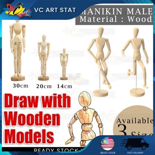 3 PCS Artist Mannequin Model Moveable Wooden Manikin Wood Drawing Jointed  Mannequin