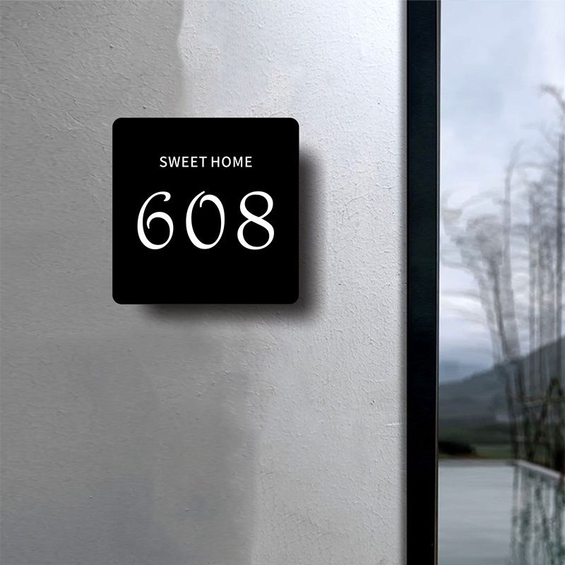 Acrylic Solar House Number Number Plate Rumah Upgraded Version定制门牌号 亚克力 ...