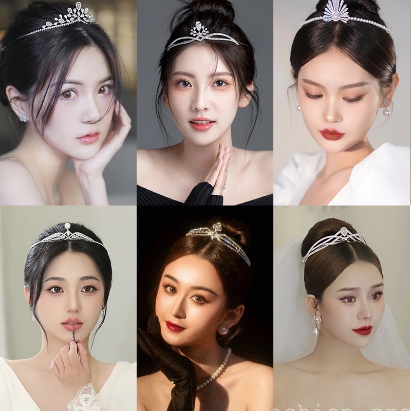 New Trendy Bridal Tiara Headband Wedding Crown Birthday Prom Party Headdress Shopee Malaysia