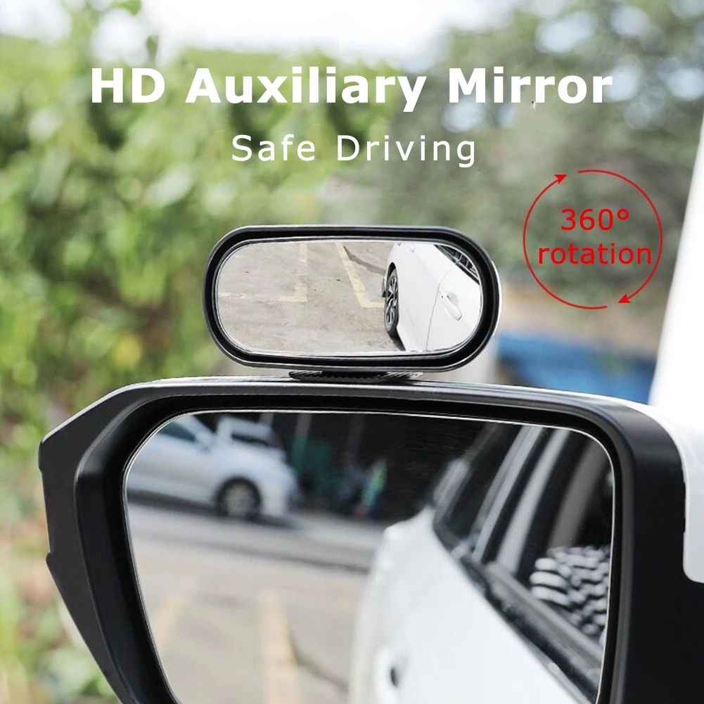 Car Mirror 360 Degrees Rotatable Wide Angle Mirror Strong Adhesion ...