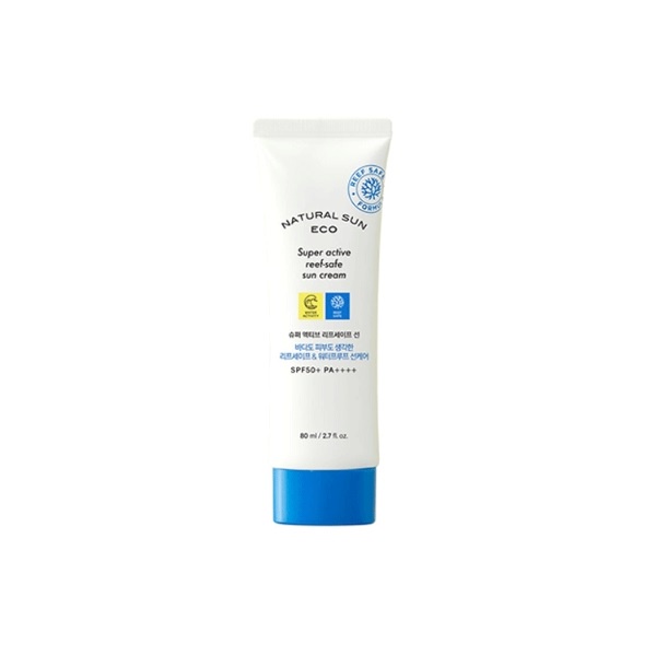 [The FACE Shop] Natural Sun Eco Super Active Reef Safe Sun Cream SPF50 ...