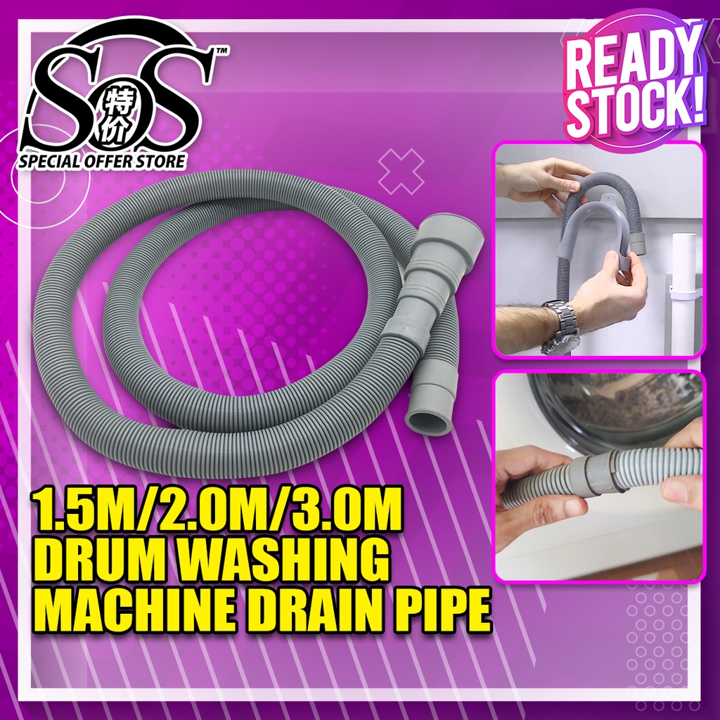 Washing Machine Drain Outlet Hose Pipe 1.5M 2M 3M Paip Keluar Air Mesin