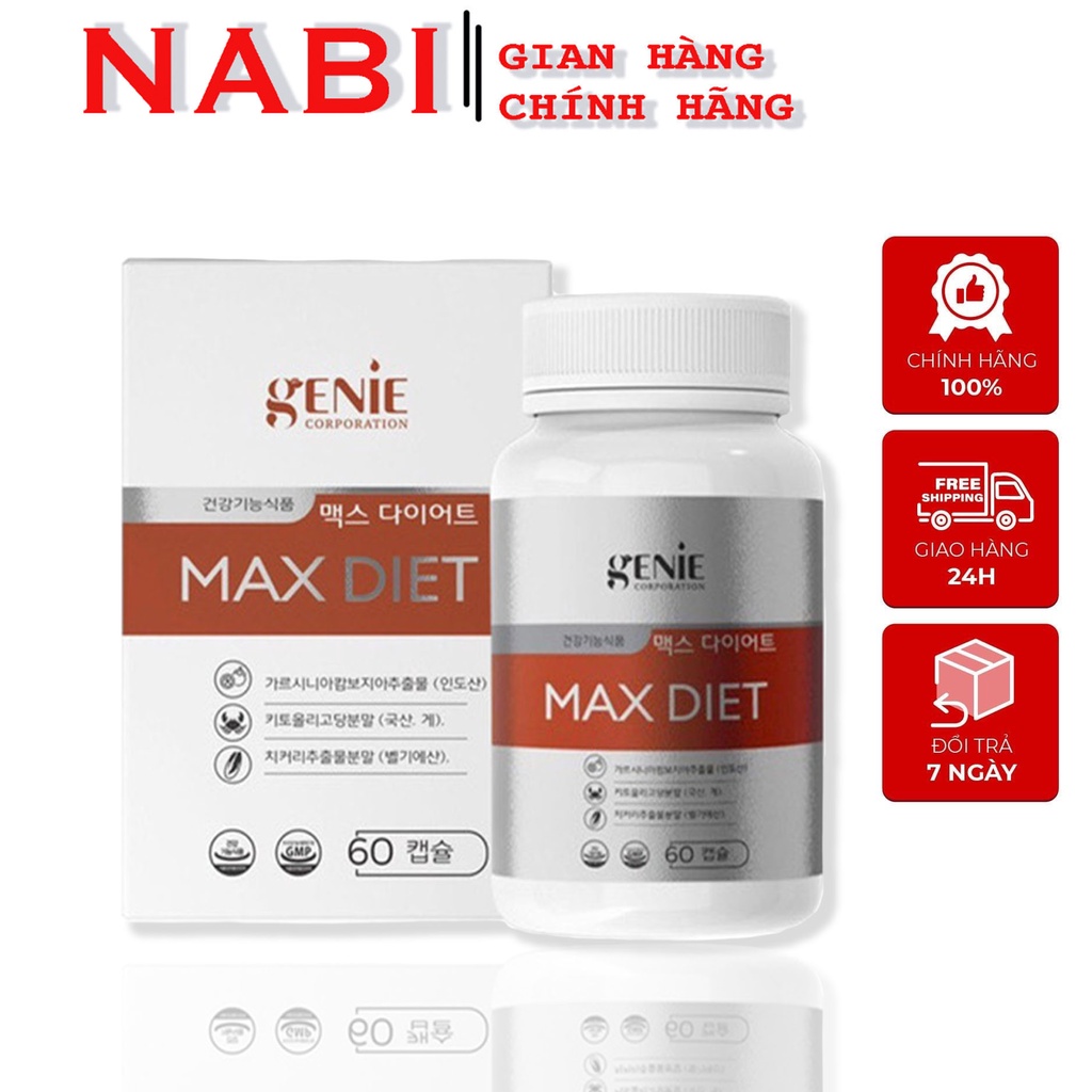 Max DIET GENIE Korean Weight Loss Oral Tablet Box Of 60 Tablets, Safe