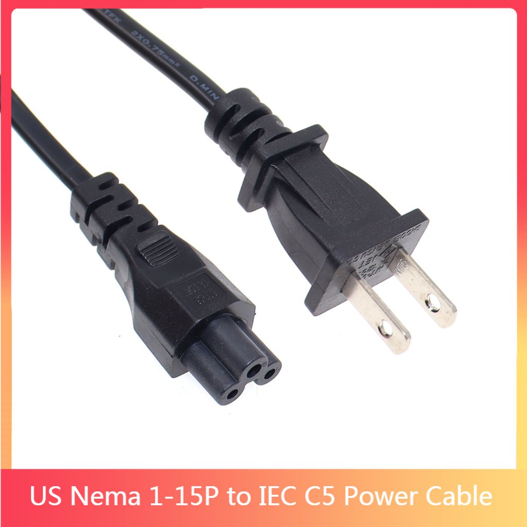 USA Canada plug to C5 Adapter Extension Cord US 2pin male to IEC 320 C5 ...