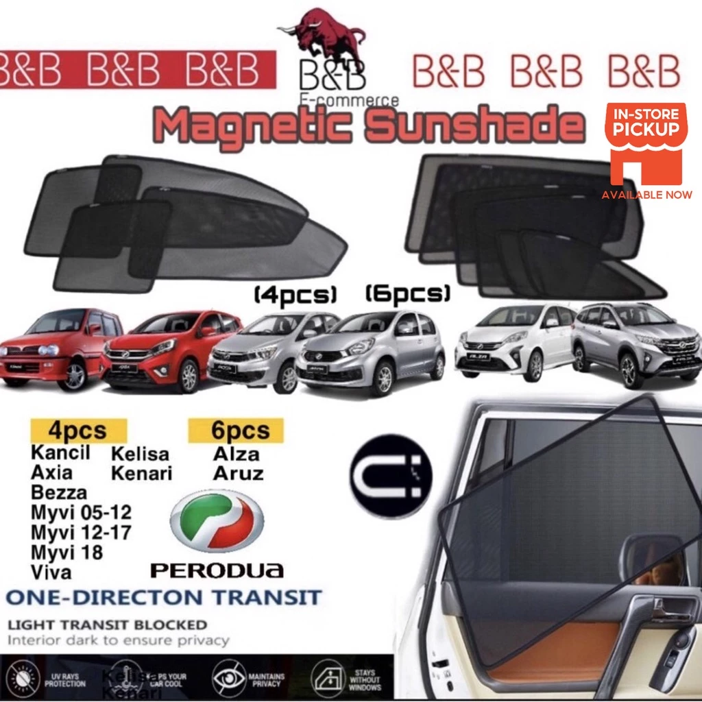 Magnetic Sunshade Perodua Alza Bezza Myvi Axia Aruz