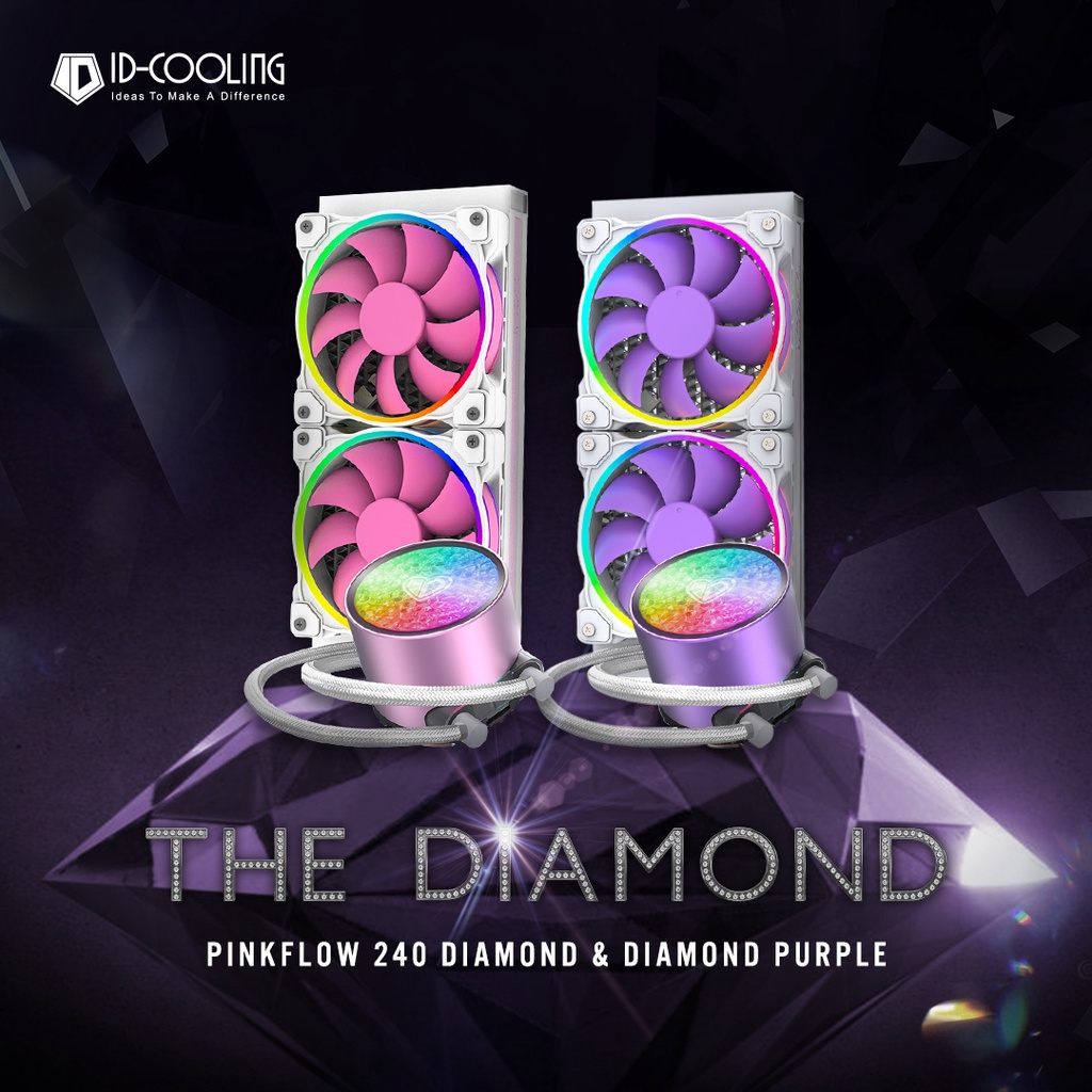 ID-COOLING PINKFLOW 240 Series [Diamond/Diamond Purple] ARGB AIO