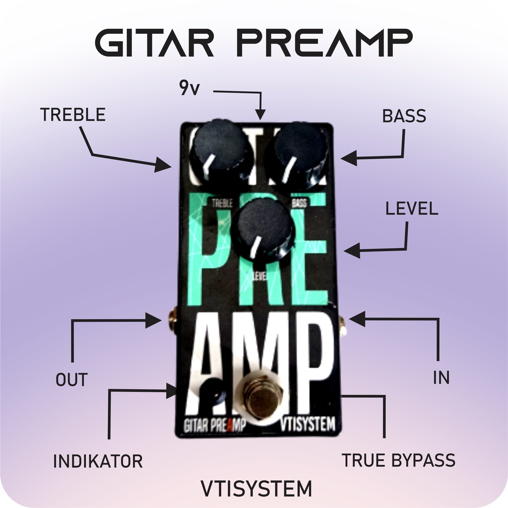Preamp Guitar Effects VTISYSTEM Premium Pedal Preamp Shopee Malaysia