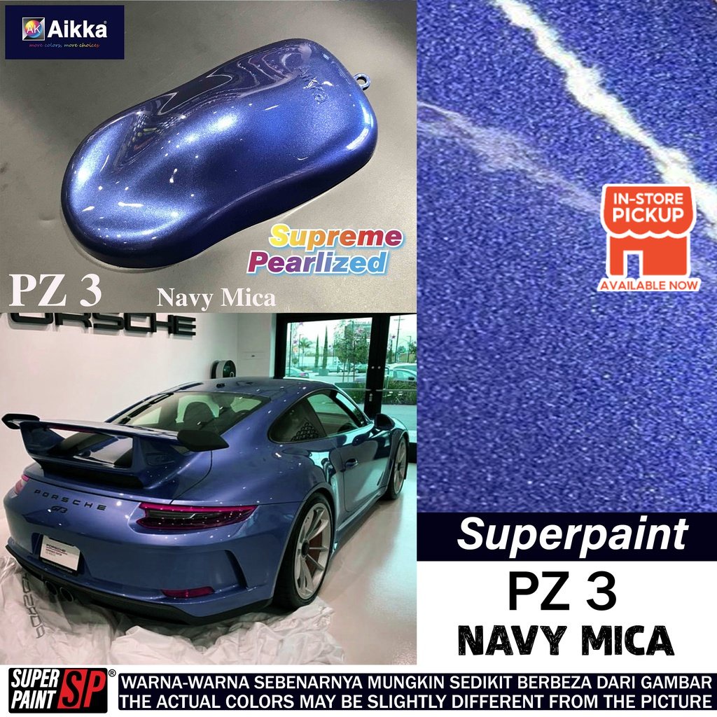[ PZ3 Navy Mica Blue Supreme Pearl Metallic ] AK Paint 2K Aikka DIY ...