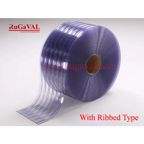 Ribbed PVC strip rolls I Size:2mmx200mmx50mtr I Door Strip I Industrial ...