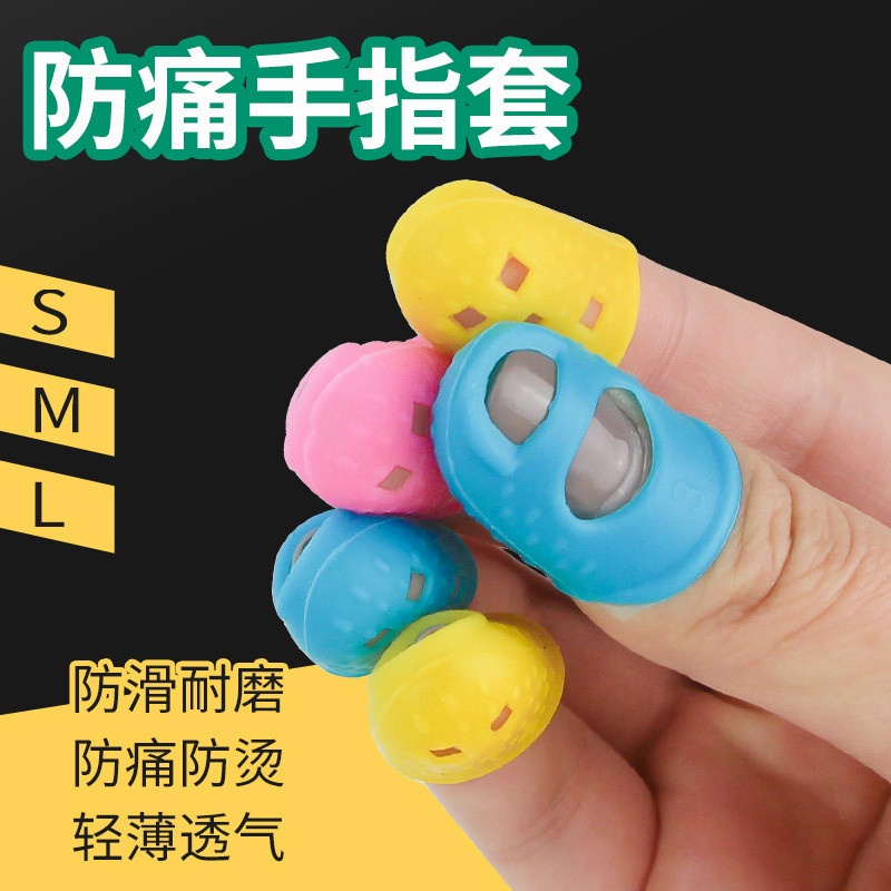 Guitar finger cot tangan kiri jari silikon penutup pelindung jari